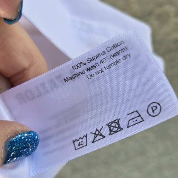 Son Of A Tailor White Supima Cotton Tee Shirt - Picture 8 of 10